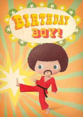 Karate Birthday Boy Greeting Card by Stephen Mackey